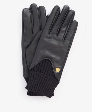 Burnished Leather Thinsulate Gloves – Classic Black, M