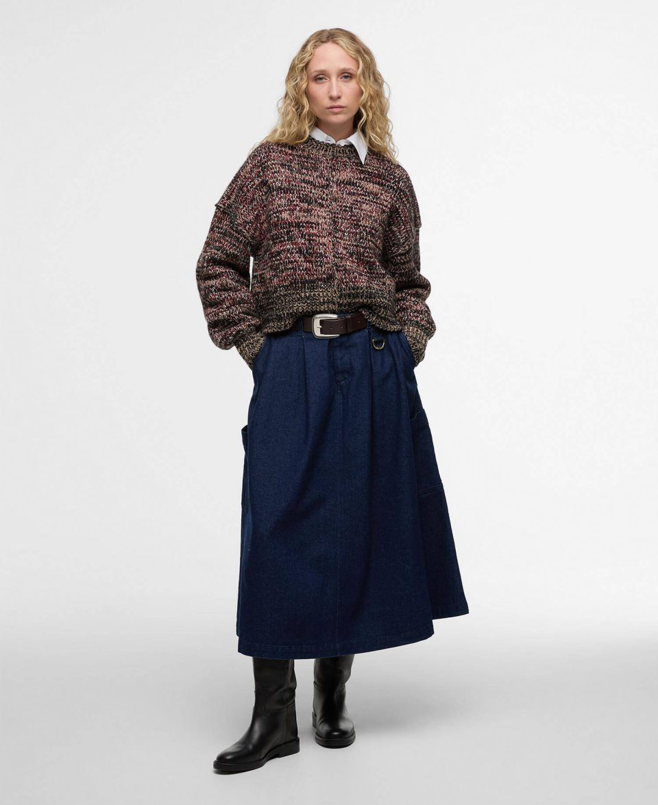 Saima Denim Midi Skirt