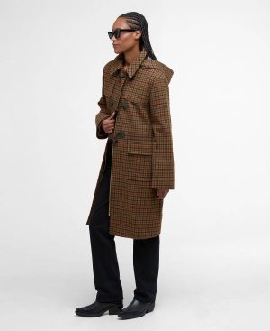 Melody Check Wool Duffle Coat