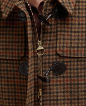 Melody Check Wool Duffle Coat