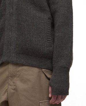 Garthman Knitted Zip-Up Jumper