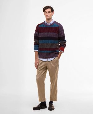 Paul Smith loves Barbour Multi Striped Crew Neck Jumper